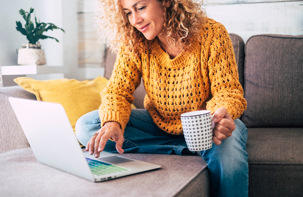 Entrepreneur creating her e-commerce website Entrepreneur creating her e-commerce website