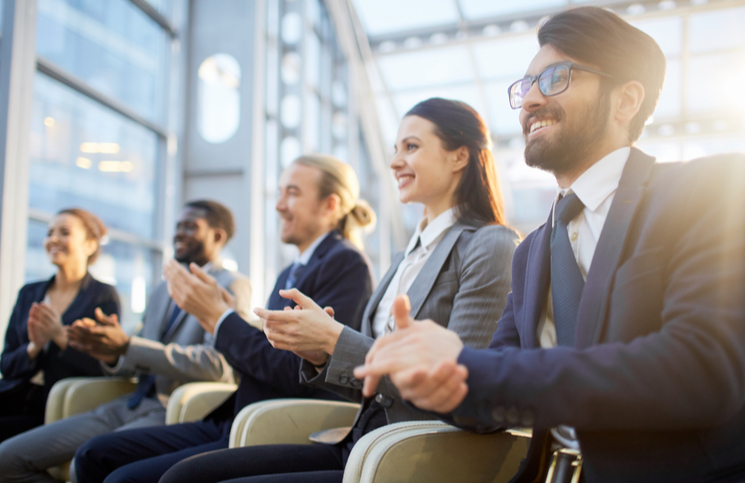 Corporate event with networking